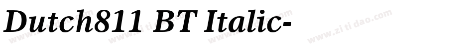 Dutch811 BT Italic字体转换